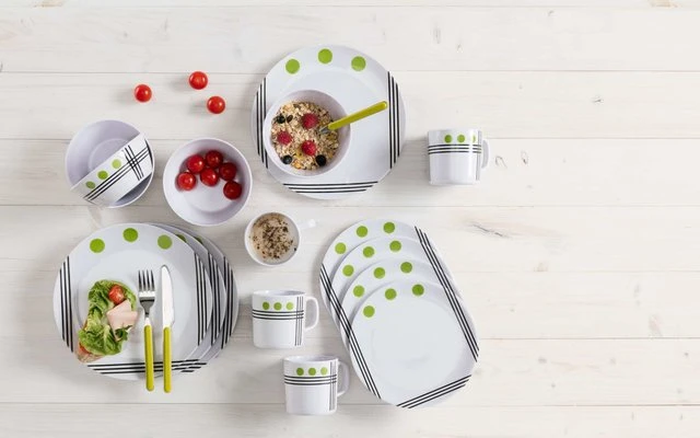 Berger Dots Melamin Geschirr-Set 16-tlg. Rot 3 Berger Dots Melamin Geschirr-Set 16-tlg. Rot