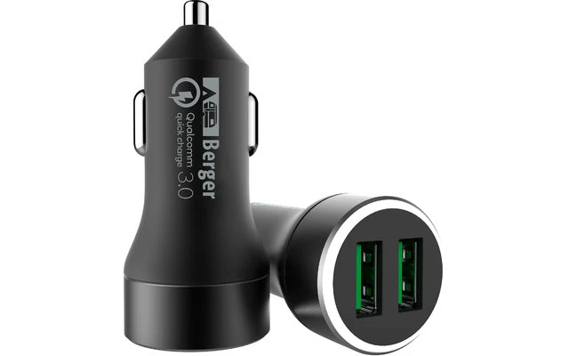 Berger USB-Dual KFZ Schnellladegerät 12 V / 24 V 3 A 3 Berger USB-Dual KFZ Schnellladegerät 12 V / 24 V 3 A